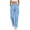 Blue, variant on XUNKUSGA Stretchy Cargo Pants for Women High Waisted Yoga Pants Casual Straight Leg Pants for Women Lightweight Baggy Relaxed Fit Women's Pants Hiking Casual Streetwear S-2XL