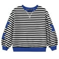 thumbnail image 4 of Mercatoo Girls Striped Sweatshirts Oversized Star Graphic Crew Neck Pullover Sweatshirts Clothes Teen Kids Cute Tops Sweater, 4 of 4