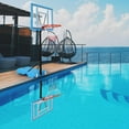 thumbnail image 4 of Portable Movable Swimming Pool Basketball Stand PVC Transparent Backboard 115-135cm Height Adjustable Poolside Basketball Hoop, Blue, 4 of 10