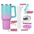 thumbnail image 6 of 40oz Travel Coffee Mug – Reusable Stainless Steel Tumbler with Handle & Straw, BPA-Free, Car-Friendly, Insulated for Hot & Cold Beverages, 6 of 10