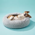 thumbnail image 3 of Vibrant Life Small to Medium Round Lounger Pet Bed, Gray, 25.6" x 25.6", 3 of 10