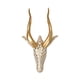 thumbnail image 1 of Cabeza de animal, decoración de pared, escultura de animal, regalo de cumpleaños, coleccionable, pared interior Blanco y dorado, 1 of 8