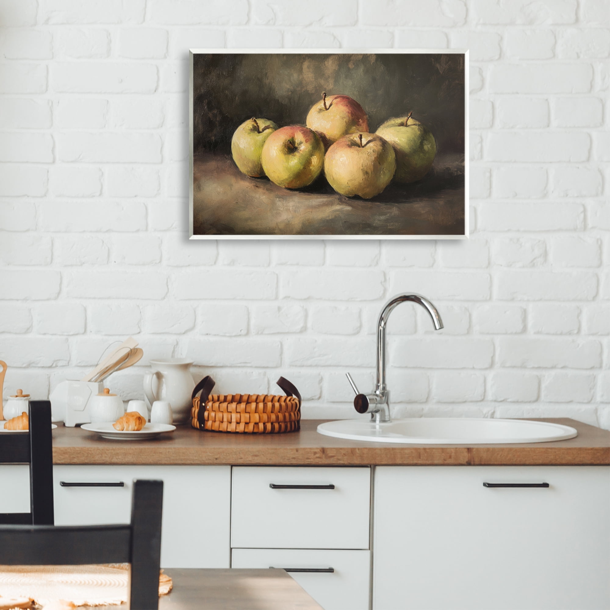 Stupell Industries Apples in Soft Shadow Wall Plaque Art, design by Petal Prints Design
