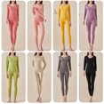 thumbnail image 2 of Women Thermal Underwear Set Fleece Seamless Bodycon Warm Solid Color, 2 of 8