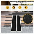 thumbnail image 2 of 7FT Folding Aluminum Wheelchair Ramp – 600lbs Capacity, Portable, Non-Slip Threshold, Lightweight, Reflective Transition Plate – For Steps, Stairs, Cars, Doors – Anti-slip Black Leather | 7 feet, 2 of 5