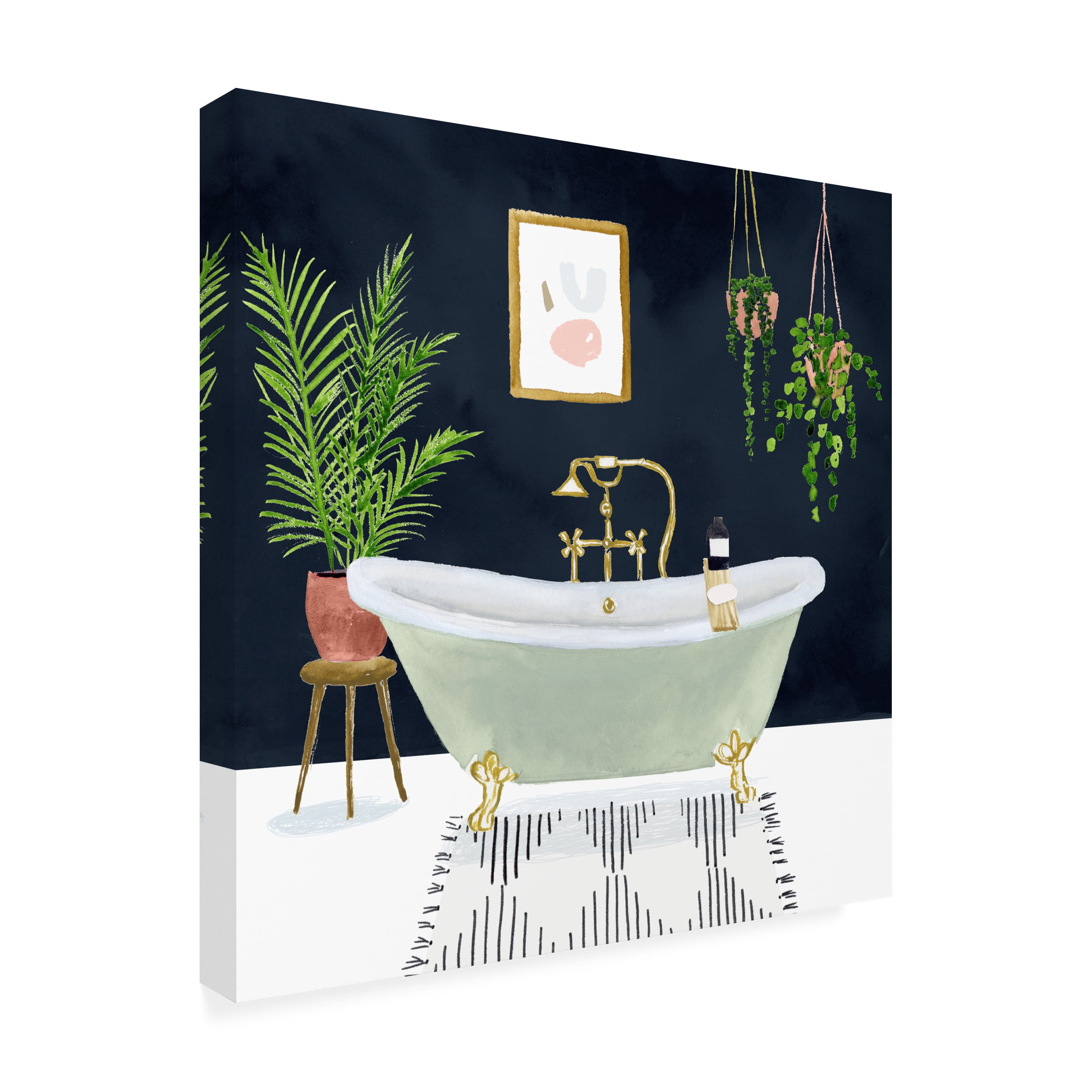 Victoria Borges 'Boho Bath I' Canvas Art