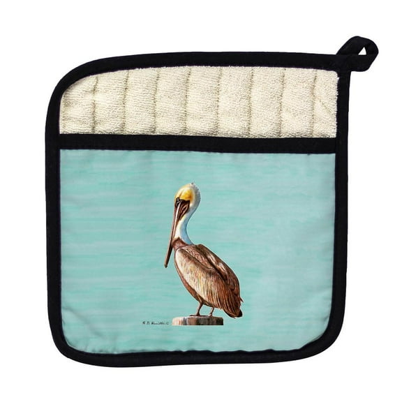 Betsy Drake Interiors Pelican - Teal Pot Holder