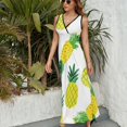 thumbnail image 3 of Lunarable Pineapple Sleeveless Dress Female Clothing Dress Women Summer 2025 Dress, 3 of 7