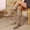 #127-Khaki, variant on Taylonsss Women's Pointed Toe Knee-High Boots with Adjustable Buckle Strap and Sleek Heel for Winter Comfortable Slouchy Fashion Boots for Casual and Dressy Occasions