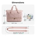 thumbnail image 3 of BAGSMART Large Travel Duffel Bag with Shoe Compartment, Puffer Carry-On Gym Weekender Overnight Bag with Toiletry Purse for Women, Quilted Coffee Brown, 3 of 7
