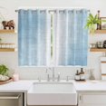 thumbnail image 2 of Blue Ombre Kitchen Curtains 72 Inch Length, Modern Abstract Art Aesthetics Grommet Top Bedroom Living Room Curtains, Light Filtering Cafe Curtain Drapes 2 Panels Set 104''x72'', 2 of 9