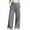 Gray, variant on Tqcoqu Women's High Waist Wide Leg Sweatpants,Ruffle Drawstring Solid Casual Long Pants with Pockets