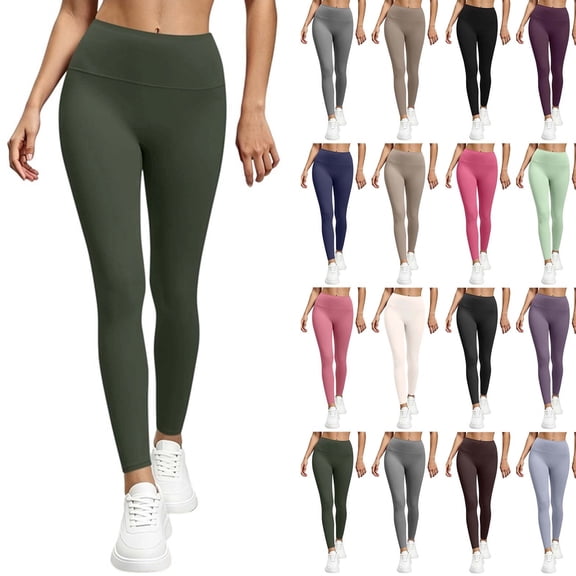 High Waisted Yoga Pants for Women,Soft Comfortable Feel,4-Way Stretch,Solid Color Leggings,Yoga,Work and Casual Wear
