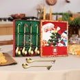 thumbnail image 6 of Christmas Spoon Stainless Steel Christmas Tree Tea Spoon for Home, Xmas Coffee Spoon Dinner Forks Dessert Spoon Stirring Spoon Ice Cream Spoon, Christmas Gold Spoon 4-piece Gift Box, 6 of 6