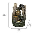 thumbnail image 3 of Hi-Line Gift Ltd. Well Fountain with Pouring Pail, 2 Buckets, & 3 LEDs, 3 of 7