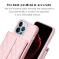 thumbnail image 4 of ELEHOLD Crossbody Wallet Case for iPhone 12 / iPhone 12 Pro, Soft PU Leather Card Holder Magnetic Flip Folio Purse Case 6.1 Inch,Pink, 4 of 6