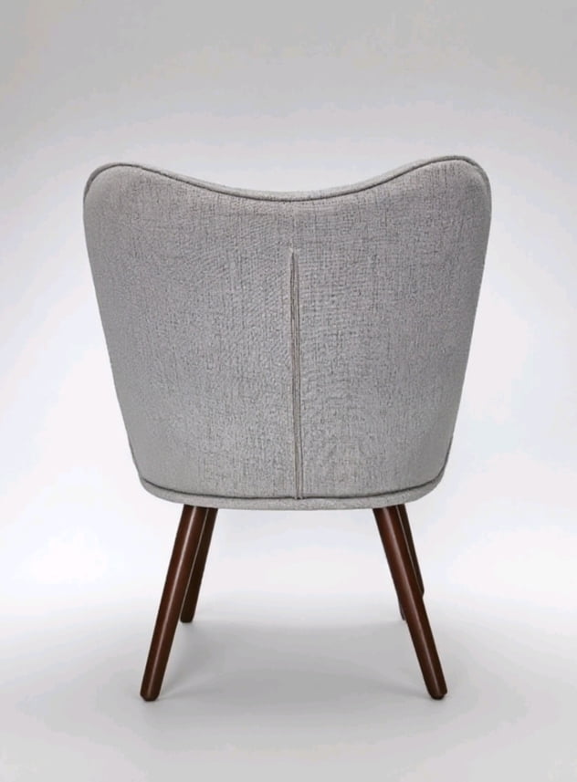 Garvee Upholstered Chairs for Dining Table, Mid Century Faux Leathern Kitchen Chairs with Metal Legs, Farmhouse High Back Dinning Chair for Kitchen, Dining Room, Living Room, Restaurant Light gray