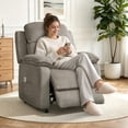 thumbnail image 2 of Bonzy Home Power Recliner Chair, Electric Recliner with Remote Control & Side Pockets, Compact Home Theater Seating for Small Spaces, Khaki, 2 of 7