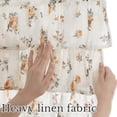 thumbnail image 6 of NICETOWN Ruffled Valance Curtain for Window, Linen Floral Valance Shabby Chic Small Window Treatment for Kitchen, Farmhouse Light Filtering Rod Pocket Valance Curtains, Yellow, 52"x18", 1 Panel, 6 of 10