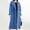 Blue, variant on Babysbule 2023 Womens Winter Coats Women's Solid Color Lapel Pocket Button Long Woolen Coat Jacket Cardigan Jacket