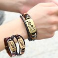 thumbnail image 2 of Mightlink Couple Bracelet Vintage Romantic Braided Rope Geometric Elastic Decoration Faux Leather Women Men One Arrow Through The Heart Bracelet Jewelry for Valentines Day, 2 of 7