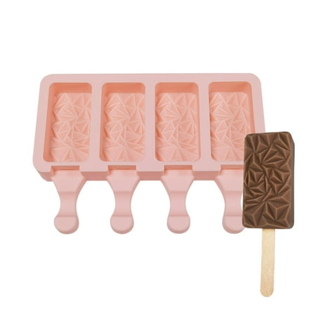 

4 Cavities Hill Popsicles Mold Non-stick Silicone Ice Cream Mold Homemade DIY Dessert Juice Ice-Pop Molds for Kids