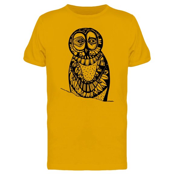 Abstract Art Eerie Owl T-Shirt Men -Image by Shutterstock, Male Medium