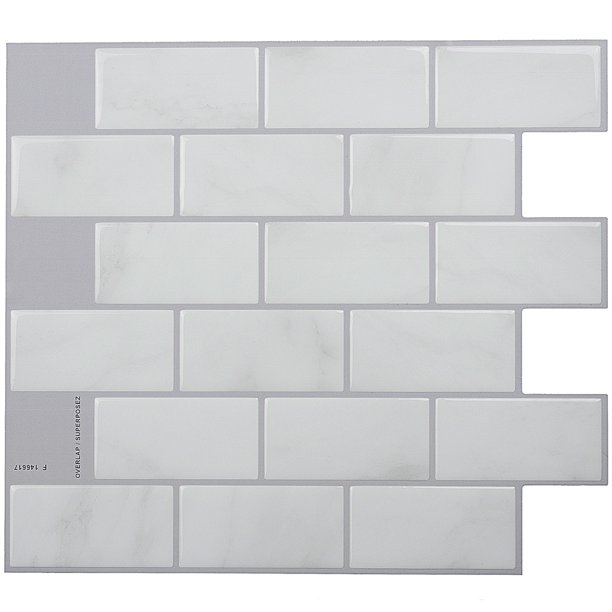 Smart Tiles Peel and Stick Backsplash Tiles Premium 3D Kitchen and