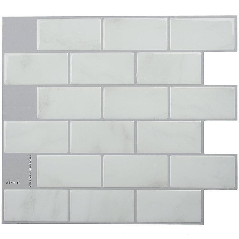 Smart Tiles SMART TILES Peel and Stick Backsplash - 10 Sheets of