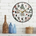 thumbnail image 3 of Yayeee Wall Clock Battery Operated 9.5" Silent Non-Ticking for Living Room, White Nordic Christmas House, 3 of 8