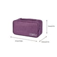 thumbnail image 3 of Hovmgk Travel Underwear Bag 7.1×6.3 Inch, Lingerie Organizer Pouch, Multi-Segment, Spacious, Water-Resistant – Perfect for Trips, Luggage, Great for Travelers, Women, Purple, 3 of 9
