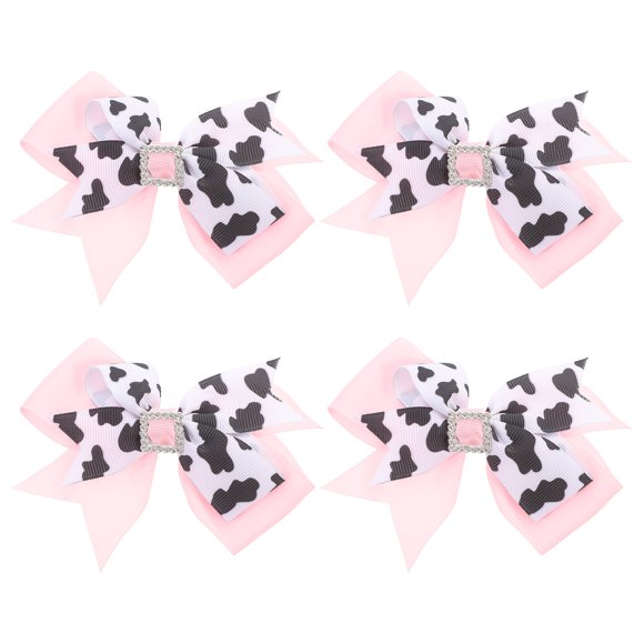 Miangastore 4pcs Delicate Bowknot Hairpin Hair Clip Barrette Ribbon Bowknot Hair Clip for Decor