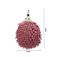thumbnail image 3 of COFEST Hedgehog Chenille Hand Towel Cute Hanging Hand Wipe Ball Hand Towel Thickened Absorbent Hangable Multifunctional Hand Towel Red, 3 of 8