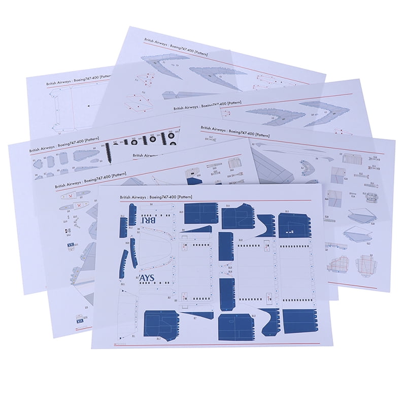1:144 Boeing 747 Aircraft Civil Aviation Airliner DIY 3D Paper Card Model Set