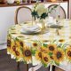 thumbnail image 3 of Mantel Eikione Sunflower redondo 152 cm de poliéster impermeable, 3 of 7