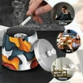 thumbnail image 4 of Yayeee Ashtray with Lid for Cigarette Smokeless Stainless Steel Home Ash Holder, Abstract Wavy, 4 of 7