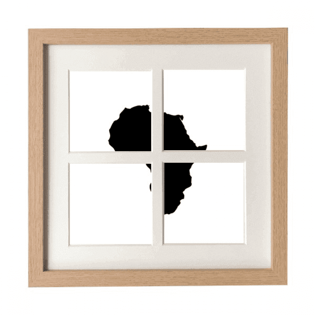 Violeta África ilustración mapa patrón Pantalla de escritorio de pared de marco 4 aperturas