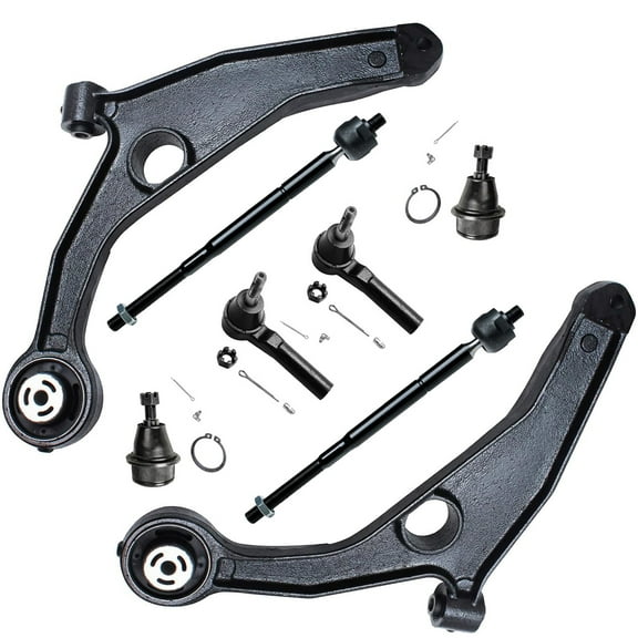 Detroit Axle - 8pc Front End Suspension Kit for 2011-2014 Chrysler 200, 2007-2010 Sebring, 2008-2014 Dodge Avenger, 2 Lower Control Arms 2 Lower Ball Joints 4 Tie Rod Ends Replacement