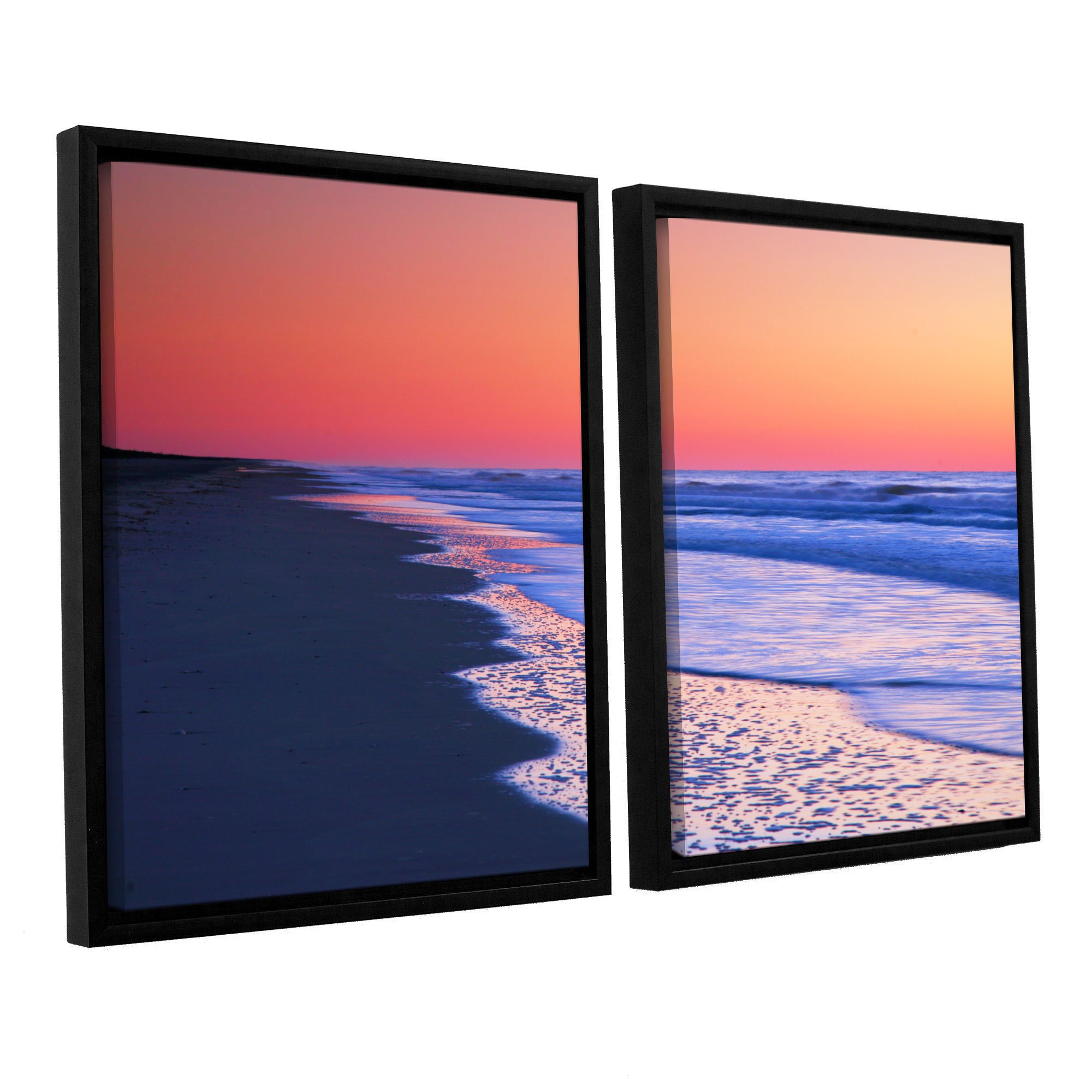 ArtWall Steve Ainsworth "Lavender Sea I" 2-Piece Floater Framed Canvas Set