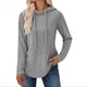 thumbnail image 3 of Sudaderas con Capucha para Mujer, Sudaderas de Gran Tamaño, Camisetas de Larga, Suéteres, Suéteres de Otoño, Tops. Gris XL, 3 of 6