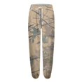 thumbnail image 4 of Women Joggers Sweatpants Casual Print Lounge Pants Trousers with Pockets Yellow L, 4 of 5