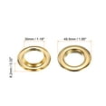 thumbnail image 2 of Uxcell 10Set Grommets Eyelets 30mm 1-1/6 Inch Brass Eyelets Kit with Washers for Fabric Curtain Tarps Leather Belt Shoes Bag DIY, Gold, 2 of 6
