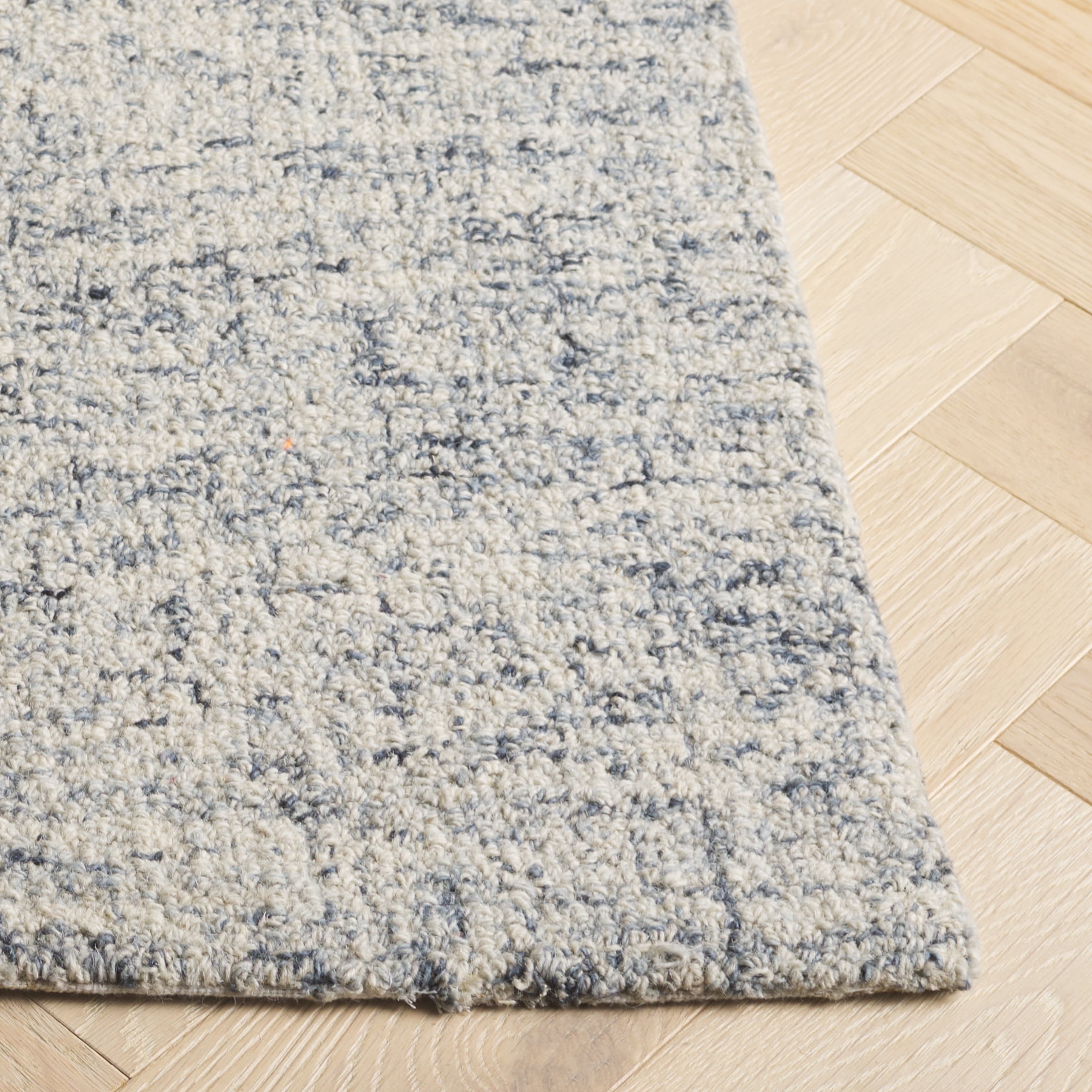 SAFAVIEH Abstract Carina Solid Area Rug, Light Blue/Ivory, 4' x 6'