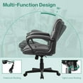 thumbnail image 7 of Lacoo Faux Leather Mid-Back Executive Office Desk Chair with Lumbar Support, Gray, 7 of 7