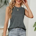thumbnail image 6 of Workout Tank Tops for Women Gym Athletic Loose Fitting Sleeveless Top Tee Tshirts Summer Casual Lounge Wear Homewear (Small, Dark Gray), 6 of 7