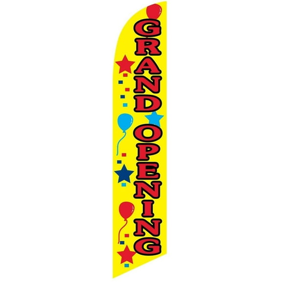 Grand Opening yellow Feather Banner Swooper Flag - Replacement FLAG ONLY