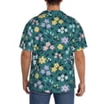 thumbnail image 5 of Vsdgher Floral Print Men's Wrinkle Free Untucked Cuban Shirt Business Casual Button Down Shirts Short Sleeve Shirt, 5 of 7