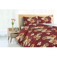 thumbnail image 3 of Ambesonne Floral Down Alternative Quilt Comforter, Retro Botanical Pattern Wild, Full, Ruby Amber Grey Teal, 3 of 5