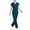 B-Navy, variant on Fengactive Scrubs for Women Set Stretch Stand Collared Scrub Top Long Pant Nursing Uniforms Scrubs Sets with Pockets