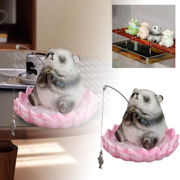 Cute Animal Desktop Ornament for Home - Decorative Figurine with Relaxing Zen Design - Resin Material Ideal for Desk and Tabletop Decoration